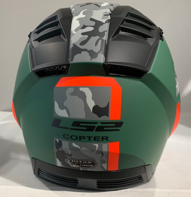 Casco Moto Jet Ls2 OF600 COPTER Crispy Verde Militare Arancio – Moto  Adventure